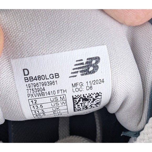 New Balance 480 Men's Shoes Sneakers Grey/Brown Size 12 - Picture 6 of 8